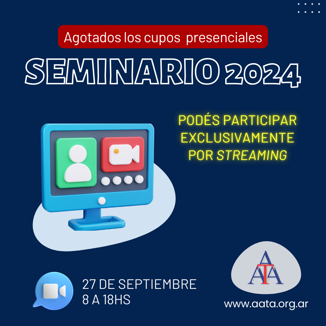 Seminario AATA 2024: cupos presenciales agotados